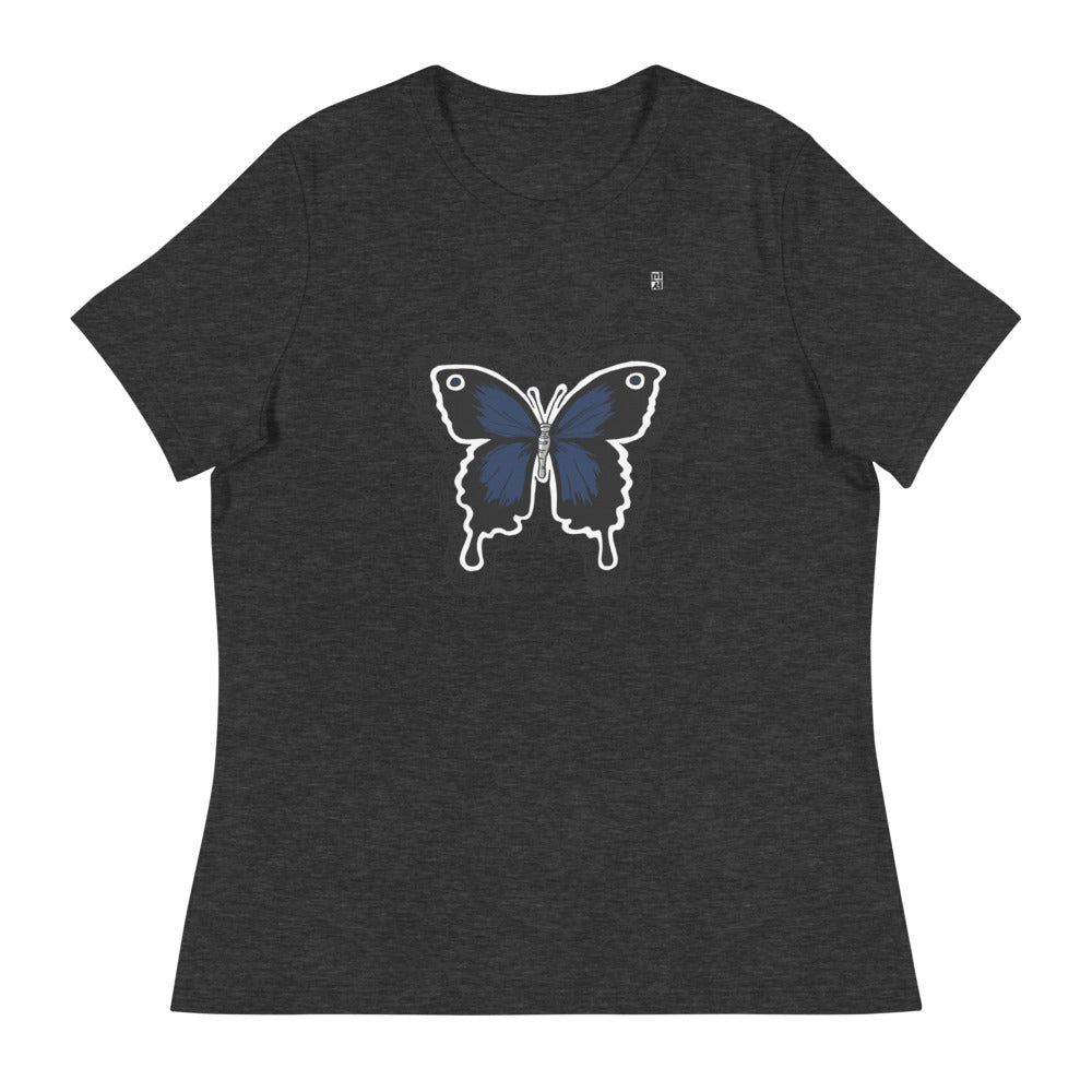 & | Design sleeve Women\'s – co Butterfly short Relaxed Minsuh T-Shirt